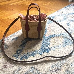 Tory Burch Perry Straw Nano Tote